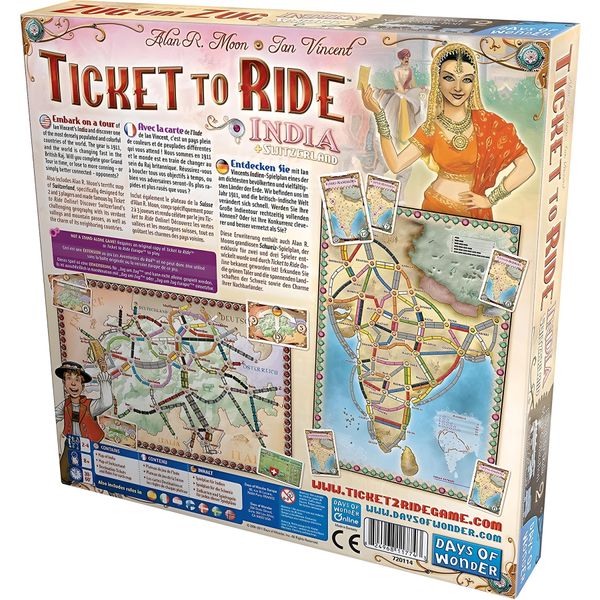 Ticket to Ride: India & Switzerland (Квиток на поїзд: Індія та Швейцарія) DOW720114 фото