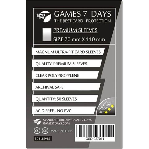 Протектори для карт Games7Days (70 х 110 мм, 50 шт.) (PREMIUM) GSD-027011 фото