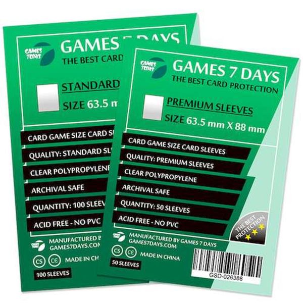 Протектори Games7Days (63,5 x 88 мм) Standard Card Game (100 шт) GSD-016388 фото