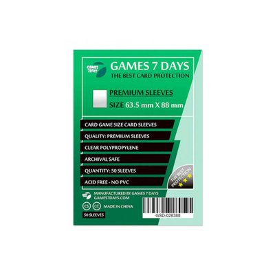 Протектори Games7Days (63,5 x 88 мм) Premium Card Game (50 шт) GSD-026388 фото