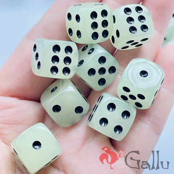Кубик D6 &ndash; світиться в темряві GlD6l фото