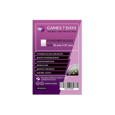 Протектори Games7Days (56 x 87 мм) Standard USA (100 шт) GSD-015687 фото