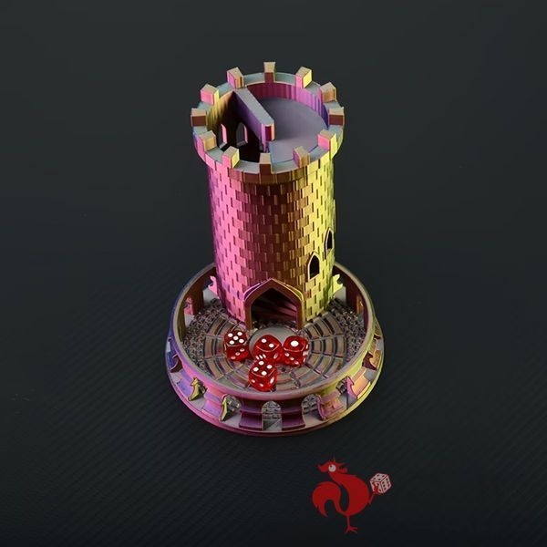 "Rainbow Citadel" Dice Tower Gl68rc photo