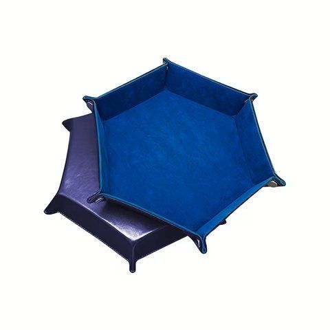Hexagonal dice tray dark blue (medium) Gl250dbl photo