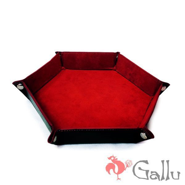 Hexagonal dice tray red (medium) Gl250rd photo