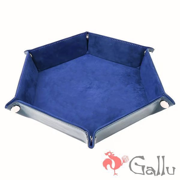Hexagonal dice tray dark blue (medium) Gl250dbl photo