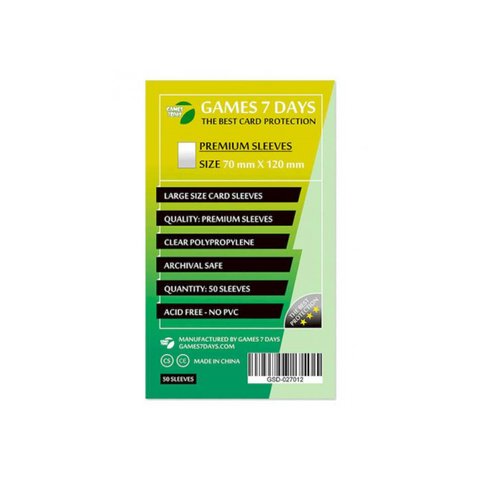 Протектори Games7Days (70 x 120 мм) Premium Large Size (50 шт) GSD-027012 фото