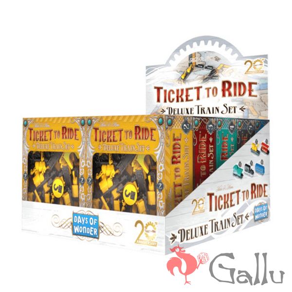 Повний набір вагонів для гри Квиток на потяг (Ticket to Ride: 20th Anniversary Deluxe Train Set) DOWTTRTSF фото