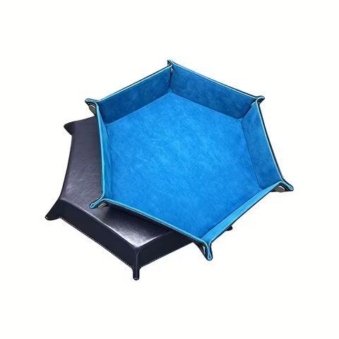 Hexagonal dice tray blue (medium) Gl240bl photo